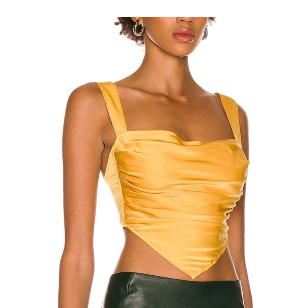 Miaou Gold Drape Tank Top